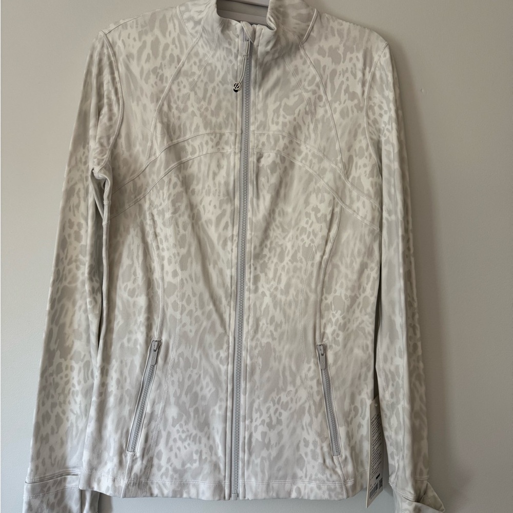 Women's White Patterned Workout Jacket - image 1